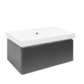 Koupelnová skříňka s umyvadlem SAT Feel 80x30x46 cm antracit mat SATFEEL80ANTU1 SATFEEL80ANTU1