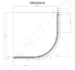 RAVAK - Pivot Čtvrtkruhový sprchový kout PSKK3-80, 770-795 mm, lesklý hliník/čiré sklo 37644C00Z1