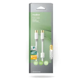 Nedis Koaxiální kabel IEC(M) - IEC(F) bílá / Koaxiální kabel / Pozlacené / 75 Ohm / Dvojité stínění / 3 m (CSBW40015WT30)