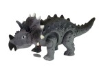 Mamido Dinosaurus Triceratops na baterie šedý