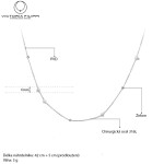 Ocelový náhrdelník Edmondo - chirurgická ocel, motýl, Stříbrná 42 cm + 5 cm (prodloužení)