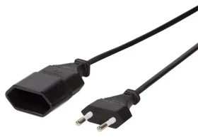 LogiLink černá / Napájecí kabel / CEE 7/16 vidlice - zásuvka / 2 m (CP123)