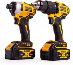 DeWalt DCK2062M2T / Sada Aku nářadí příklepová vrtačka rázový utahovák / 18 V / 2x 4Ah / kufr (DCK2062M2T)