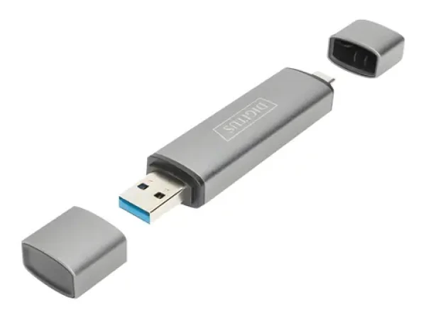 Digitus DA-70886 / Čtečka paměťových karet / USB-C a USB-A 3.2 Gen 1 / OTG / duální (DA-70886)