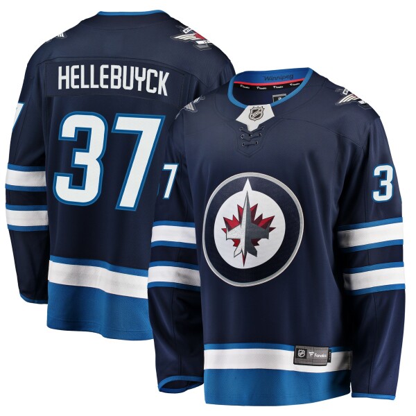 Fanatics Pánský dres Winnipeg Jets NHL #37 Connor Hellebuyck Breakaway Alternate Jersey Velikost: XS, Distribuce: USA