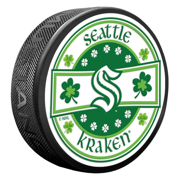 Mustang Puk Seattle Kraken NHL Lucky St. Patricks Day Puck