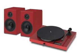 Pro-Ject JukeBox E1 HiFi Set Red / Kompletní stereofonní audio systém s gramofonem (9pjukee1hsr)