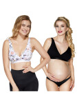 Měkká podprsenka s kosticí Mitex Lilly A'2 květiny-černá M