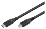Goobay USB-C černá / Kabel USB-C / USB 3.2 Gen 2 / 1 m / 10 Gbit/s / 100 W PD (74200)