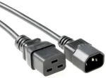 MicroConnect Prodlužovací kabel C19 - C14 1m černá (PE0191410)