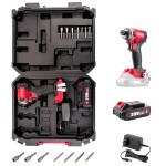 AKU utahovák, HEX 1/4", 260Nm, 20V, sada 1 bat. v kufru, BRUSHLESS, ShareSYS, WORCRAFT CIS-S20LiBM-2