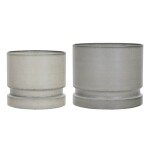 House Doctor Kovový obal na květináč Pepple Sand Maxi Menší, béžová barva, kov