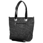 Trendy dámská koženková kabelka na rameno Priscila, černá