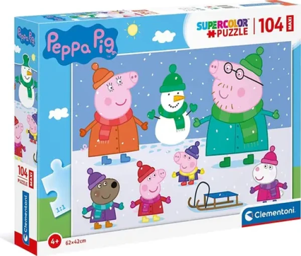 Clementoni PUZZLE Prasátko Peppa: Zima MAXI