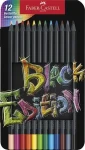 Faber-Castell Pastelky Black Edition / 12 ks / Kovové pouzdro / mix barev (116413)