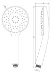 VILLEROY & BOCH - Universal Showers Sprchová hlavice, 3 proudy, matná černá TVS109003000K5