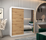 Šatní skříň Abi T2 Barva korpusu: Bílá, Rozměry: 150 cm, Dveře: Černá