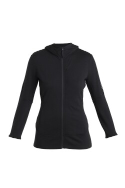Dámská merino mikina s kapucí ICEBREAKER Wmns 260 Quantum IV LS Zip Ho, Black velikost: M