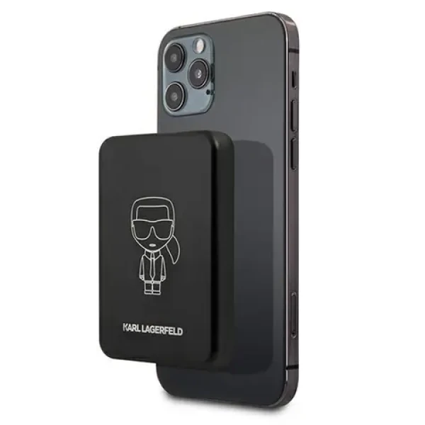 Karl Lagerfeld MagSafe Powerbanka 3000mAh černá / Powerbanka / Bezdrátové nabíjení / MagSafe