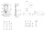 GEBERIT - Duofix Set předstěnové instalace, klozetu Oudee a sedátka softclose, tlačítko Sigma30, lakovaný chrom mat/chrom SANI11CA1102B