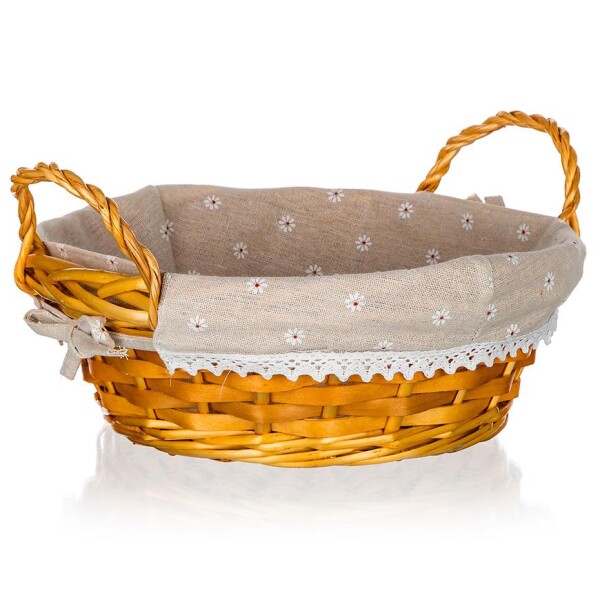Košík proutěný s ušima Daisy 30x12cm