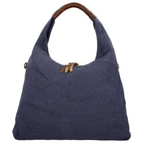 Trendy dámská textilní kabelka na rameno Alice, tmavě modrá