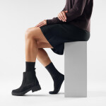 Unisex merino městské ponožky SMARTWOOL Everyday Anchor Line Crew Socks, Charcoal velikost: 34-37 (S)