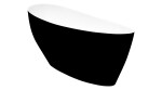 HOPA - Volně stojící vana KEYA černá/bílá - Rozměr vany - 165 × 70 cm VANSAP16BW
