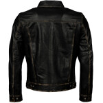 Pánská Kožená Bunda Herresy Rub Off Brixton Černá Velikost: 5XL