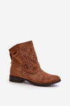 Dámské Nízké Botky S Výřezem Na Zip Hnědé Irinette 37