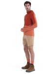 ICEBREAKER Mens Merino 200 Realfleece™ Descender LS Zip Hoodie, Molten/Ember/Cb velikost: M