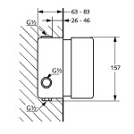 KLUDI - Montážní tělesa Termostatické těleso pod omítku 35156