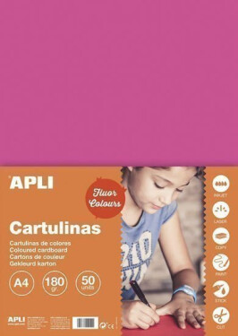 Barevný papír A4 fluo -růžový