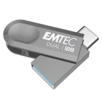 EMTEC Dual D280 USB 3.2 Type-C 128GB stříbrná / flash disk (ECMMD128GD283)