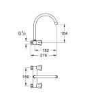 GROHE - Costa L Dřezová kohoutková baterie, chrom 31186001