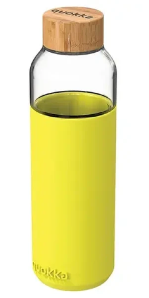 Quokka Skleněná lahev na vodu Flow neon green 660 ml (Q40009)