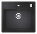 GROHE - Dřezy Kompozitní dřez K700 s automatickým odtokem, 56x51 cm, granitová černá 31651AP0