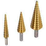 Vrták stupňovitý HSS RP, STALCO PERFECT, set 3 ks