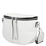 Módní dámská koženková ledvinka/crossbody Pola, bílá