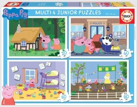 EDUCA Puzzle Prasátko Peppa 4v1
