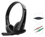 Conceptronic 3,5mm sluchátka na uši černá / Sluchátka / S mikrofonem / 32 Ohm / 1,8 m (POLONA06B3T)