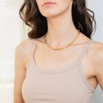 ELENYS Grande Chain – pozlacený náhrdelník 18K žluté zlato Délka: 39+6 cm / max. 45 cm