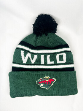 Outerstuff Dětská Zimní Čepice Minnesota Wild Jacquard Cuffed Knit With Pom