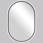 CERANO - Koupelnové LED zrcadlo Balzo, kovový rám - černá matná - 40x60 CER-NT8144H-40X60