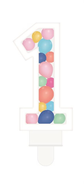 SVÍČKA barevné lentilky ČÍSLO 1 - Albi