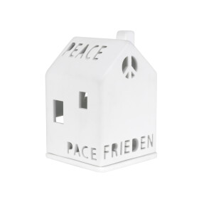 Räder Porcelánový svícen domeček Peace, bílá barva, porcelán