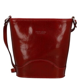 Luxusní dámská kožená crossbody kabelka Sylva, červená
