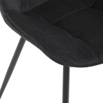 Židle jídelní, černá látka, černý kov, otočný mechanismus 90°/90° (L/P) - funkce reset