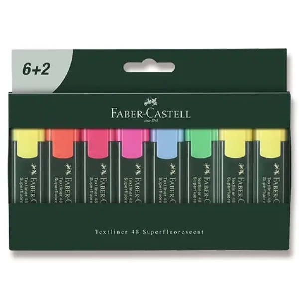 FABER-CASTELL Textliner 48 Zvýrazňovač - 8 ks (254863)