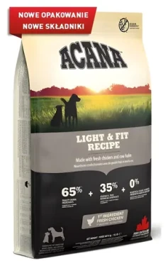 ACANA Light Fit 11,4 kg / Granule pro psy / se sklonem k nadváze / kuře / bez obilovin